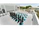 Giant chessboard on spacious rooftop deck with white pergola at 7 33Rd Ave, Isle of Palms, SC 29451