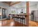 Modern kitchen with island and stainless steel appliances at 252 Pelican Flight Dr, Dewees Island, SC 29451
