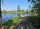Picturesque wooden dock extending over calm waters, surrounded by greenery at 757 Backfield Rd, Walterboro, SC 29488