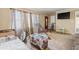 Living room with bed, coffee table, and fan at 1157 Symmes Dr, Charleston, SC 29407