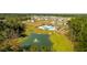 Peaceful pond with fountain in a new home community at 271 Blue Haw Dr, Moncks Corner, SC 29461