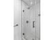 Clean subway tile shower with glass enclosure at 1934 Marsh Oak Ln, Seabrook Island, SC 29455