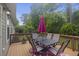 Backyard with deck, patio furniture, and lush greenery at 3336 Toomer Kiln Cir, Mount Pleasant, SC 29466