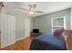 Charming bedroom with ceiling fan and hardwood floors at 3336 Toomer Kiln Cir, Mount Pleasant, SC 29466