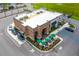 Aerial view of Starbucks with outdoor seating and ample parking at 341 Sedona Dr, Summerville, SC 29486