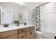 Charming bathroom with double vanity and a tub shower combo at 127 Winding Grove Ln, Moncks Corner, SC 29461