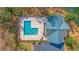Aerial view of community pool and cabana at 5565 Colonial Chatsworth Cir, North Charleston, SC 29418