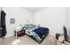 Bedroom with a full-size bed and a dark blue comforter at 423 Cedarview Rd, Summerville, SC 29486