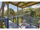 Relaxing gazebo with bench, offering scenic beach views at 403 Pelican Flight Dr, Dewees Island, SC 29451