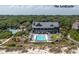 Aerial view of resort pool and beach at 4426 Sea Forest Dr, Kiawah Island, SC 29455