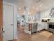 Modern kitchen with stainless steel appliances and white cabinets at 4426 Sea Forest Dr, Kiawah Island, SC 29455
