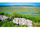 Aerial view of waterfront property with marsh views at 1721 Live Oak Park, Seabrook Island, SC 29455