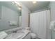 Clean bathroom with marble vanity and shower/tub combo at 2221 Oyster Catcher Ct, Seabrook Island, SC 29455