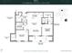 Two-bedroom, two-bath floor plan with balcony at 609 King St # 543, Charleston, SC 29403