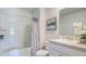 Clean bathroom featuring a shower/tub combo and updated vanity at 3093 Dalmore Dr, Ravenel,  29470