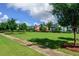Attractive community green space with colorful homes at 508 Eagleview Dr, Moncks Corner, SC 29461