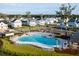 Aerial view of resort-style pool with lounge chairs and landscaping at 3850 Delinger Dr, Mount Pleasant, SC 29466