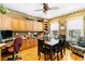 Spacious home office with built-in cabinetry and hardwood floors at 1426 Sc-45, McClellanville, SC 29458