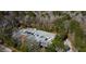 Aerial view of a boat storage area with numerous boats and trailers at 1473 Jeremy Cay Ct, Awendaw, SC 29429