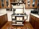 Vintage kitchen features a restored antique stove at 138 Waddell Ln, Ridgeville, SC 29472