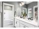 Bright bathroom with double vanity, and a shower/tub combo at 235 Claret Cup Way, Charleston, SC 29414