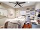 Charming bedroom with hardwood floors and a built-in desk at 118 E Ashley And 110 E Cooper Ave Ave, Folly Beach, SC 29439