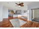 Spacious living area with hardwood floors and a view of the kitchen at 252 Cooper River Dr, Mount Pleasant, SC 29464