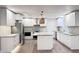 Modern kitchen with stainless steel appliances and a large island at 401 Constance St, Walterboro, SC 29488