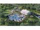 Aerial view of resort-style pool with adjacent clubhouse and garden at 1698 Cultivation Ln # 541, Mount Pleasant, SC 29466