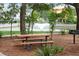 Relaxing picnic area with pond views and grill at 1698 Cultivation Ln # 541, Mount Pleasant, SC 29466