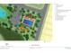 Preliminary site plan showcasing pool, parking, and landscaped areas at 158 Cantona Dr, Summerville, SC 29483