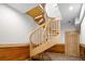 Elegant spiral staircase with a modern design at 3067 Marshgate Dr, Seabrook Island, SC 29455