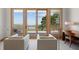 Bedroom office area with water views and balcony access at 3067 Marshgate Dr, Seabrook Island, SC 29455