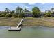 Aerial view of waterfront home and private dock at 3067 Marshgate Dr, Seabrook Island, SC 29455