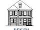 Two-story house elevation plan with front porch at 135 Cantona Dr, Summerville, SC 29483