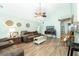 Spacious living room with hardwood floors and comfortable seating at 166 Blackstone Dr, Moncks Corner, SC 29461