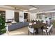 Open floor plan boasting a spacious living area, modern kitchen, and dining area at 211 Seven Farms Dr # 301, Charleston, SC 29492
