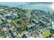 Aerial view of community, featuring a pond, bridge, and stadium at 211 Seven Farms Dr # 302, Charleston, SC 29492