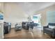 Spacious living room with vaulted ceiling, hardwood floors, and comfy seating at 1720 Live Oak Park, Seabrook Island, SC 29455