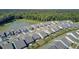 Aerial view of a new home community near a pond at 253 River Martin Ct, Summerville, SC 29483