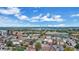 Aerial view of a city neighborhood with a bridge in the distance at 40 Morris St, Charleston, SC 29403