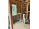 Bathroom under construction with shower pan and window at 123 Ashley Cove Way, Summerville, SC 29483