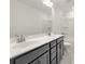 Bathroom boasts double vanity, modern fixtures and marble flooring at 123 Ashley Cove Way, Summerville, SC 29483