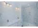Bathroom with white vanity, quartz countertop, and marble shower at 420 Carolina Cherry Ct # 203, Charleston, SC 29414