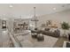Open living room and dining area with a stylish and modern design at 702 Maynard Ln, Summerville, SC 29486