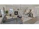 Elegant living room with fireplace, seating area, and hardwood floors at 702 Maynard Ln, Summerville, SC 29486