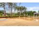 Community splash pad featuring water fountains, tall pine trees, and green landscaping at 111 Ashley Cove Way, Summerville, SC 29483