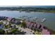 Aerial view of waterfront property with boat slips and community at 2 Mcdonough Rd # F-2, Folly Beach, SC 29439