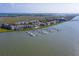Expansive aerial of a waterfront community and marina at 2 Mcdonough Rd # F-2, Folly Beach, SC 29439