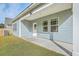 Enjoy the covered patio adjacent to the backyard at 4383 Ocean Farm Dr, Summerville, SC 29485